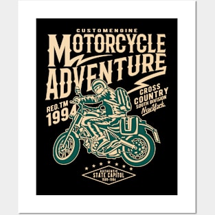 Motorcycle Adventure Posters and Art